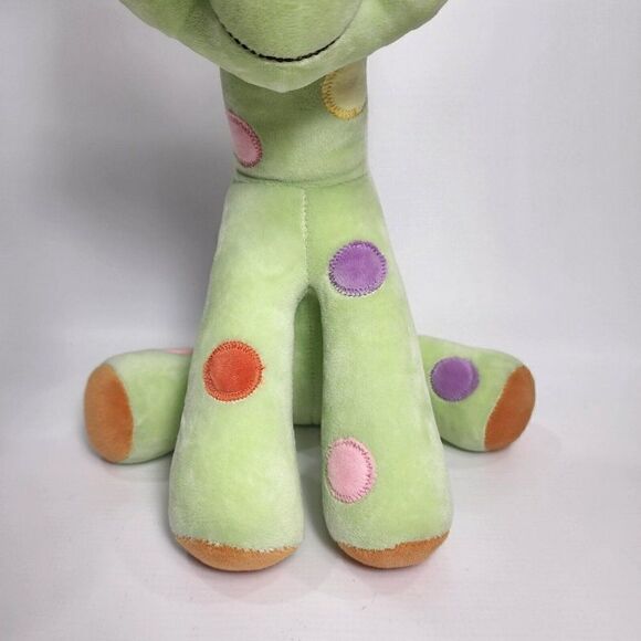 PLUSH TOY 15" Cartoon Smiling Candy Candy Green Color Spots Giraffe - Picture 3 of 12